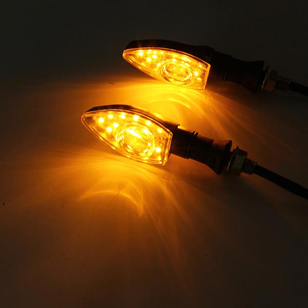 12V-13-LEDs-Black-Motorcycle-Turn-Indicators-Light-Round-Lens-918229