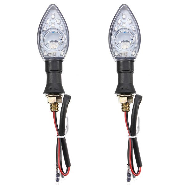 12V-13-LEDs-Black-Motorcycle-Turn-Indicators-Light-Round-Lens-918229