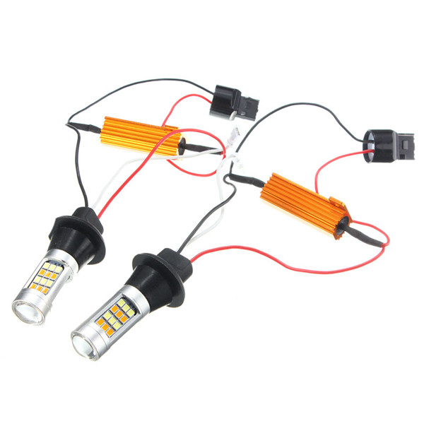 12V-20W-1000LM-Dual-Color-7440-2835-LED-Bulbs-For-Daytime-Running-Lights-Turn-Signal-Light-1124827