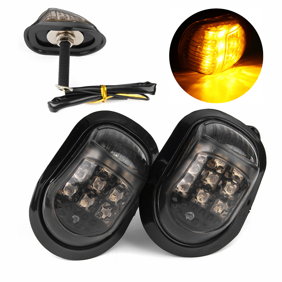 12V-9-LED-Motorcycle-Turn-Signal-Indicators-Lights-Lamp-Universal-Amber-1376621