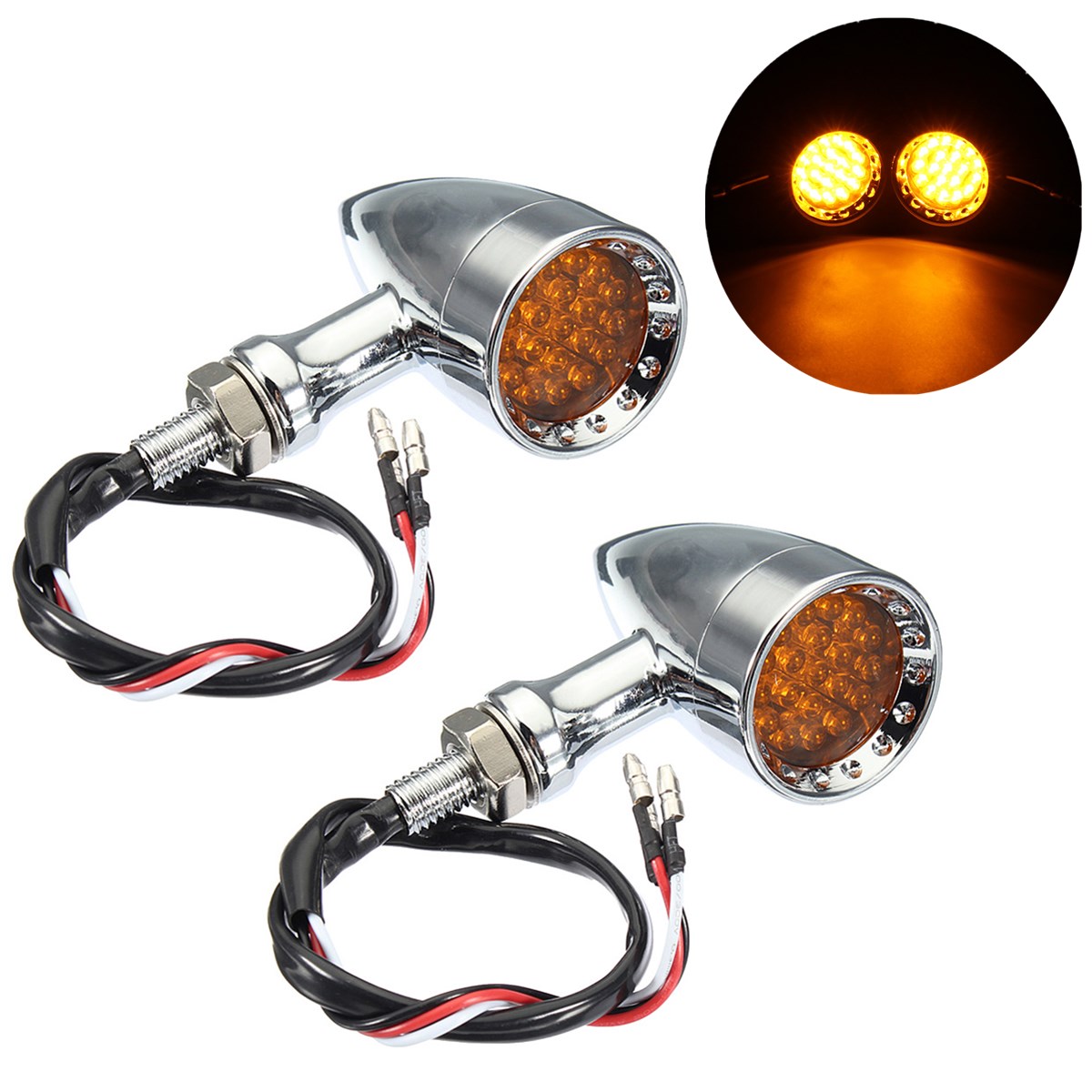 12V-Motorcycle-Bullet-20-LED-Turn-Signal-Indicator-Lights-Amber-Edge-Cut-Aluminum-Alloy-1454077