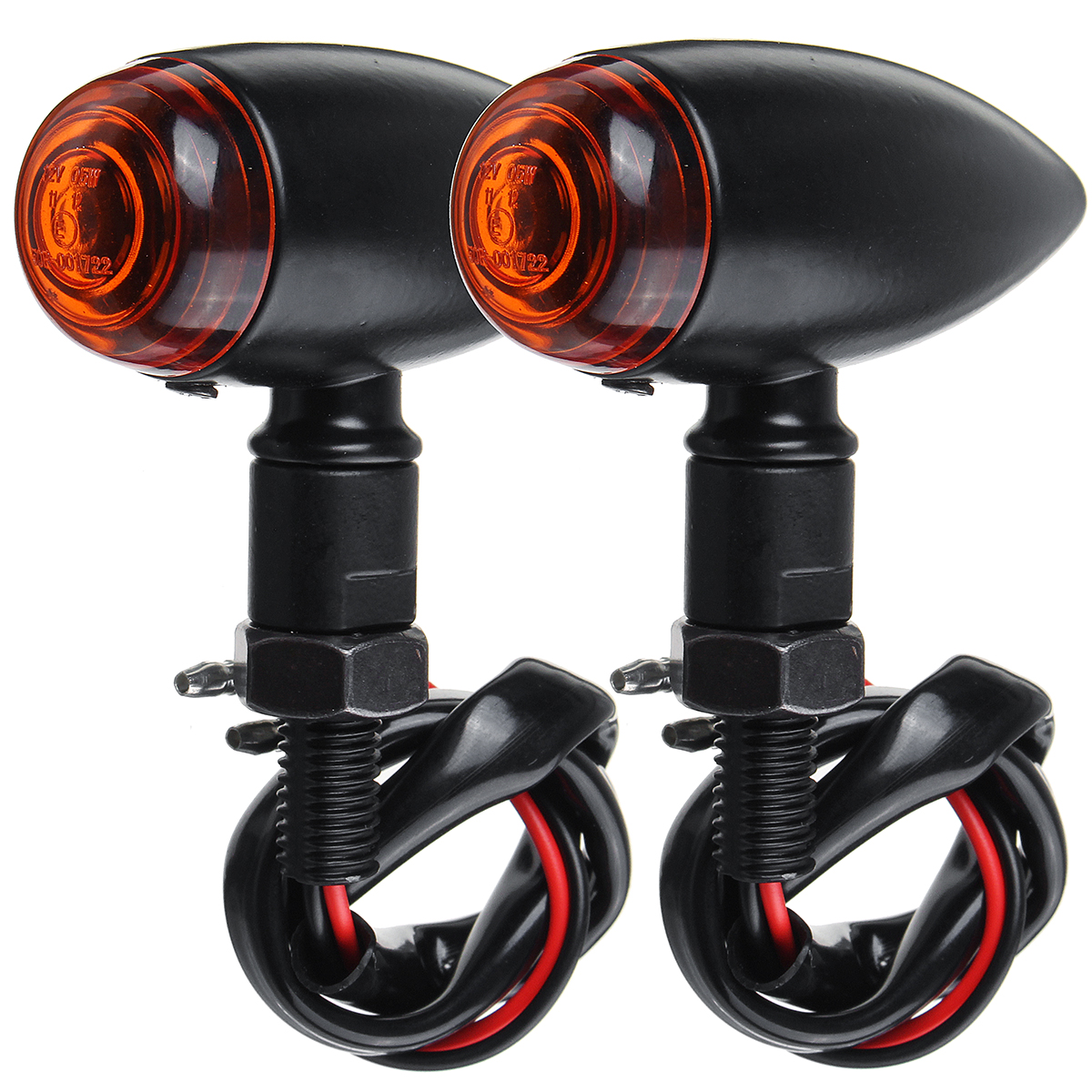 12V-Motorcycle-Metal-Turn-Signal-Amber-Lights-Indicator-Retro-Black-Universal-1509362