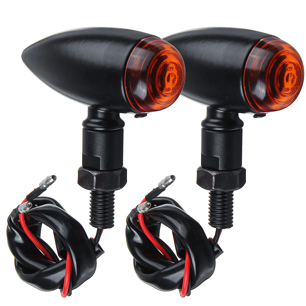 12V-Motorcycle-Metal-Turn-Signal-Amber-Lights-Indicator-Retro-Black-Universal-1509362