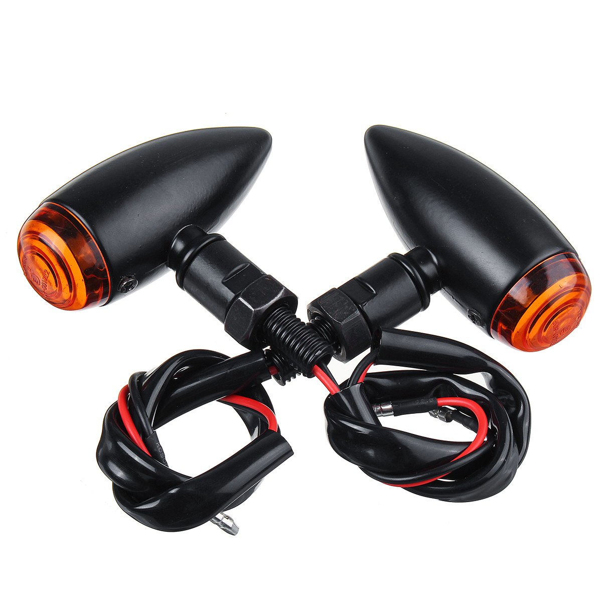 12V-Motorcycle-Metal-Turn-Signal-Amber-Lights-Indicator-Retro-Black-Universal-1509362