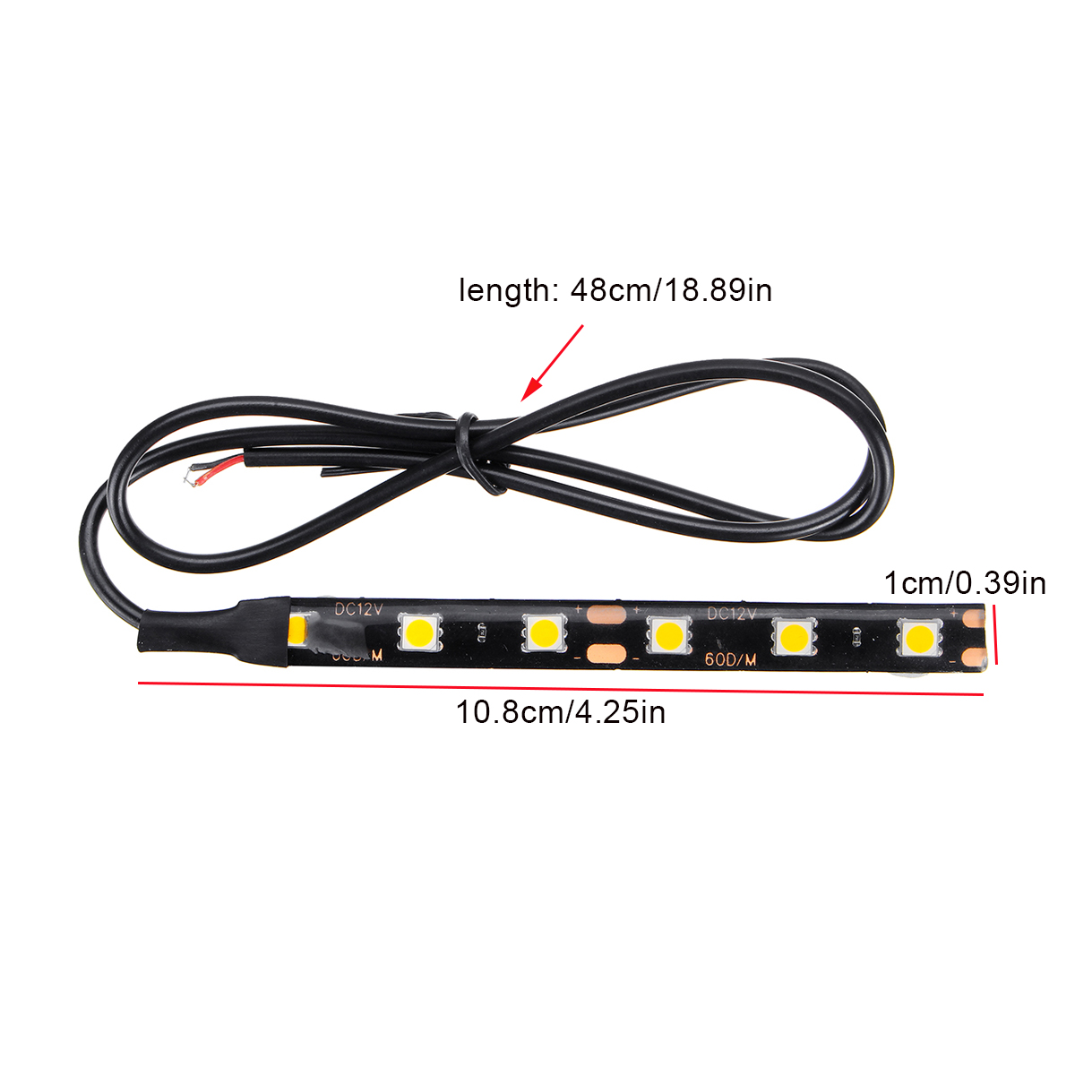 12V-Pair-6-LED-5050-Motorcycle-Strip-Turn-Signal-Indicator-Blinker-Light-Amber-1431087