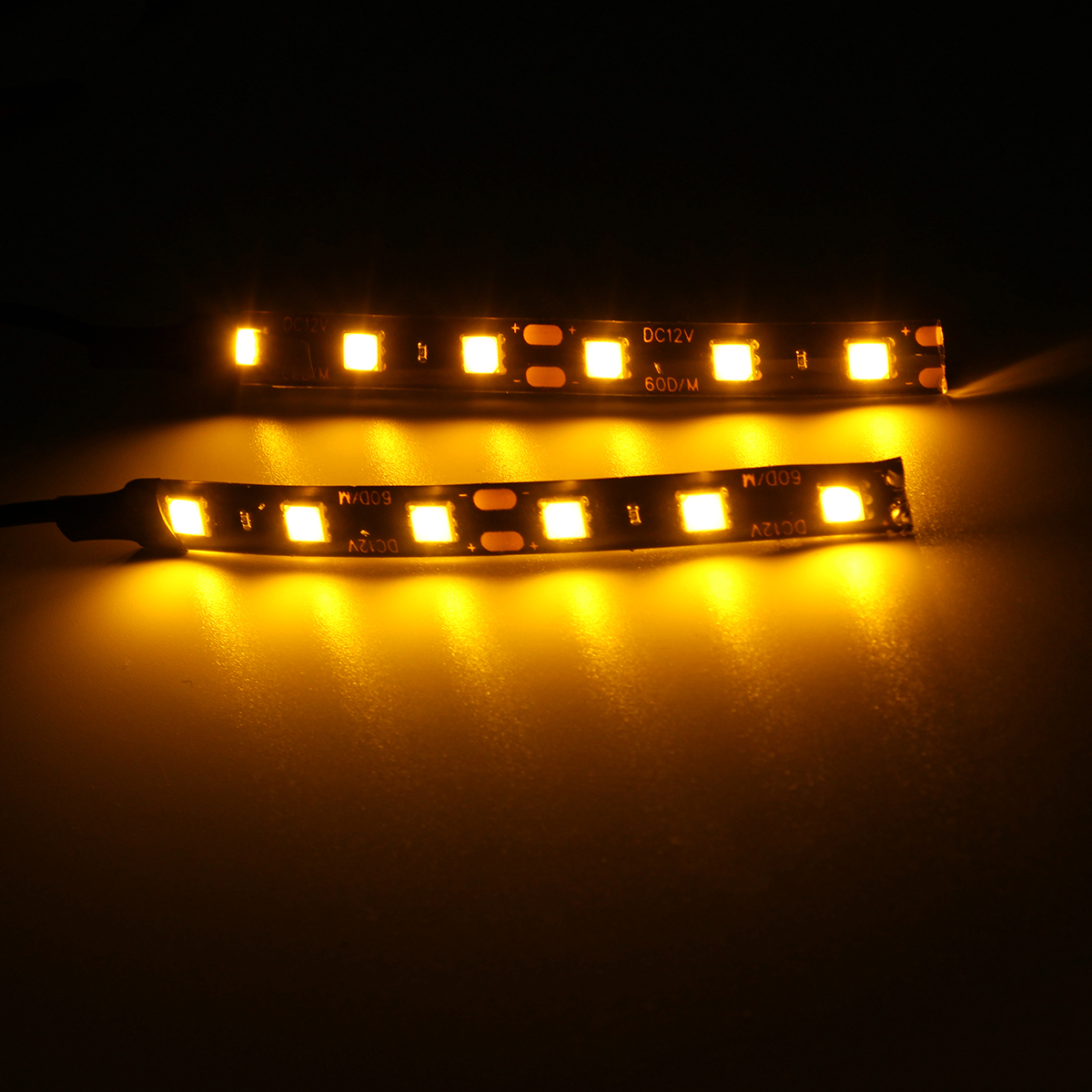 12V-Pair-6-LED-5050-Motorcycle-Strip-Turn-Signal-Indicator-Blinker-Light-Amber-1431087
