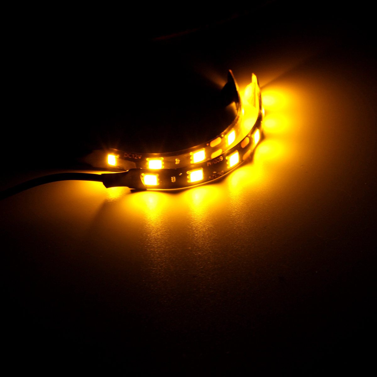 12V-Pair-6-LED-5050-Motorcycle-Strip-Turn-Signal-Indicator-Blinker-Light-Amber-1431087