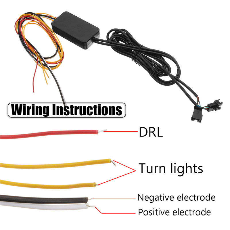 12V-Sequential-Flowing-Water-Flash-LED-Strip-Turn-Lights-Red-Amber-1390355