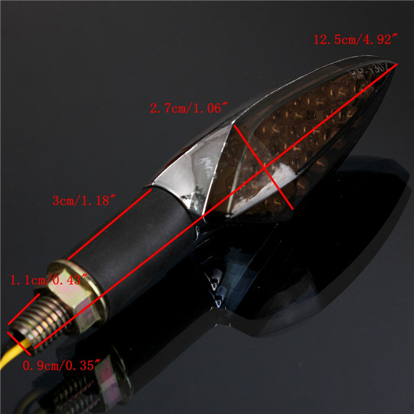 12V-Universal-Motorcycle-15LED-Turn-Signal-Indicator-Light-Silver-Color-Lens-Long-Handle-987587