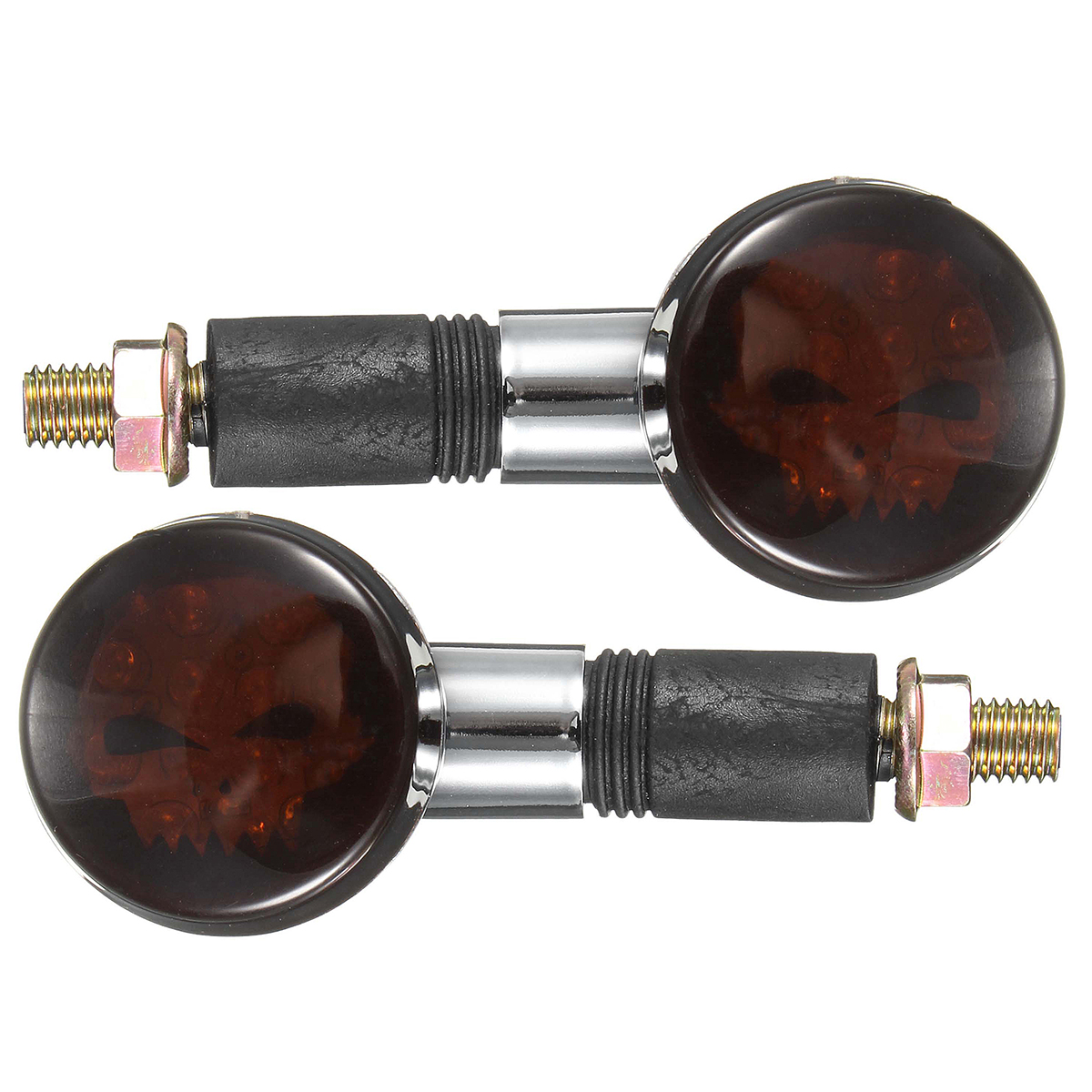 12V-Universal-Skull-Turn-Signal-Indicator-Amber-Light-Bulb-Motorcycle-Motor-Bike-1119358