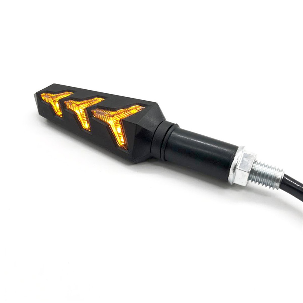 2PCS-12V-Black-Motorcycle-Streamer-Steering-Turn-Signal-Lights-Lamps-Amber-LED-1343686