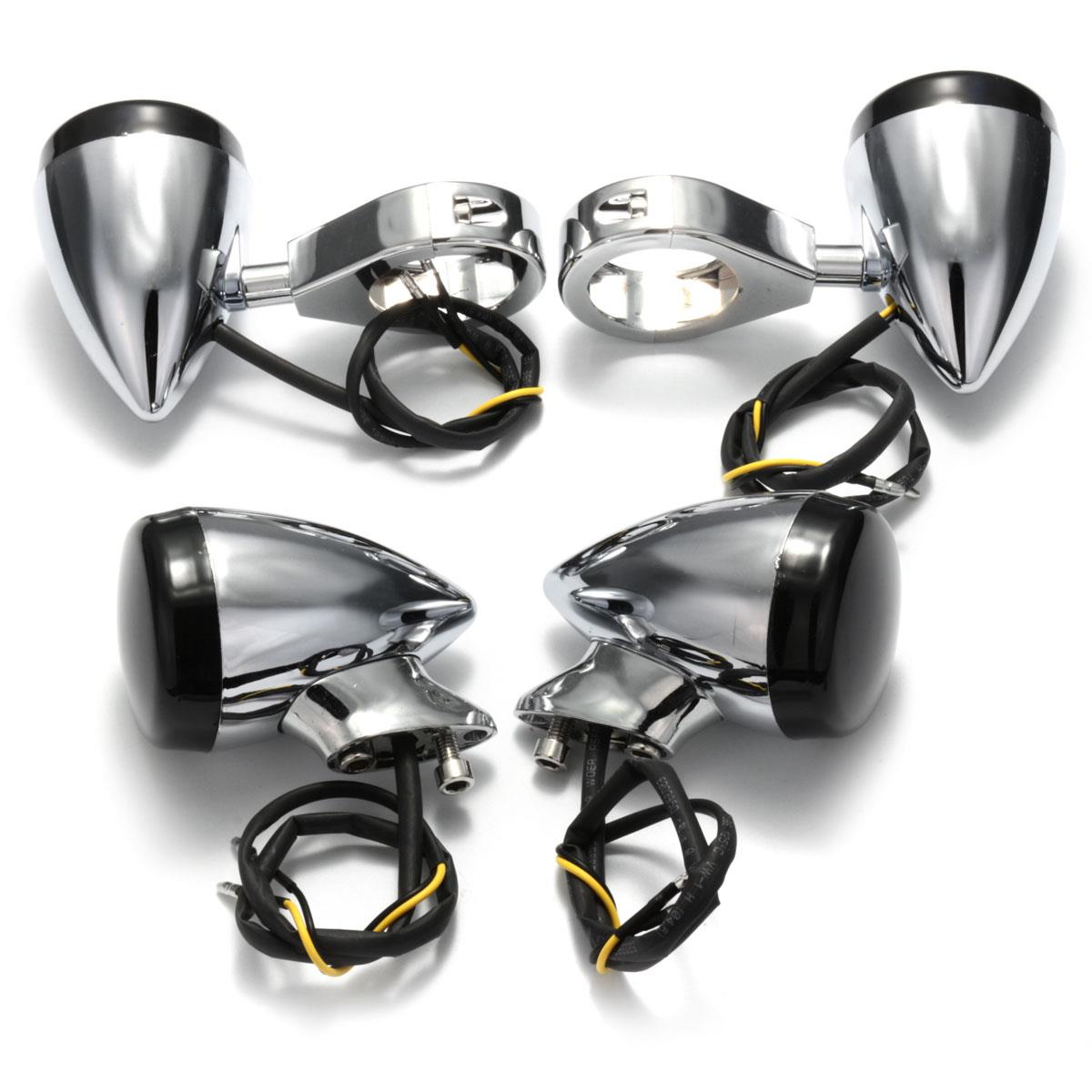 2pcs-Front-2pcs-Rear-Motorcycle-LED-Turn-Signal-Chrome-41mm-Fork-Clamp-For-Harley-1056197