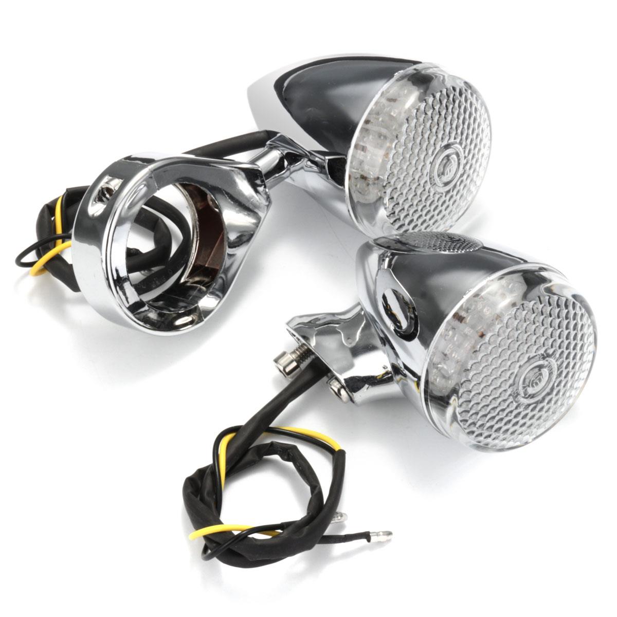 2pcs-Front-2pcs-Rear-Motorcycle-LED-Turn-Signal-Chrome-41mm-Fork-Clamp-For-Harley-1056197