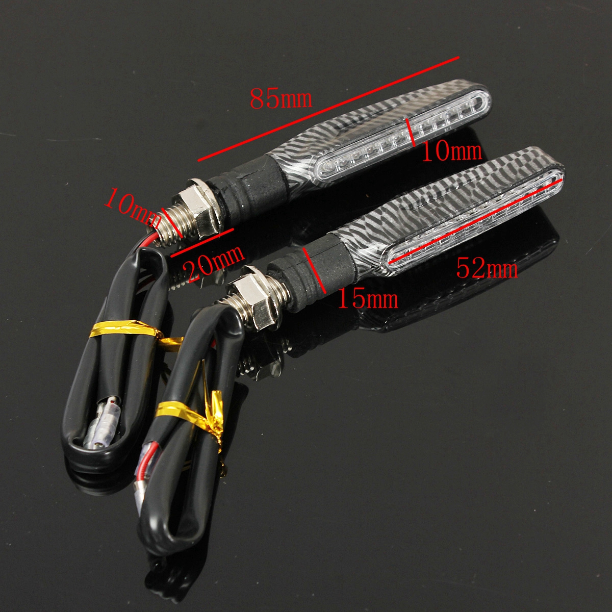 2pcs-Motorcycle-LED-Turn-Signal-Indicator-Blinkers-Amber-Lights-940956