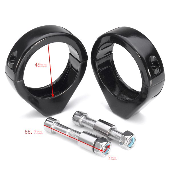 49mm-Motorcycle-Turn-Signal-Relocation-Fork-Tube-Clamp-Mount-For-Harley-Dyna-Softail-Road-1173678