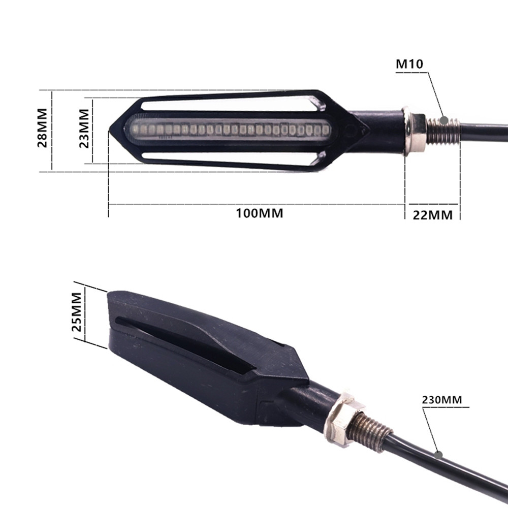4x-Sequential-Flowing-24-LED-Turn-Signal-Indicator--White-DRL--Red-brake-Lights-1332245