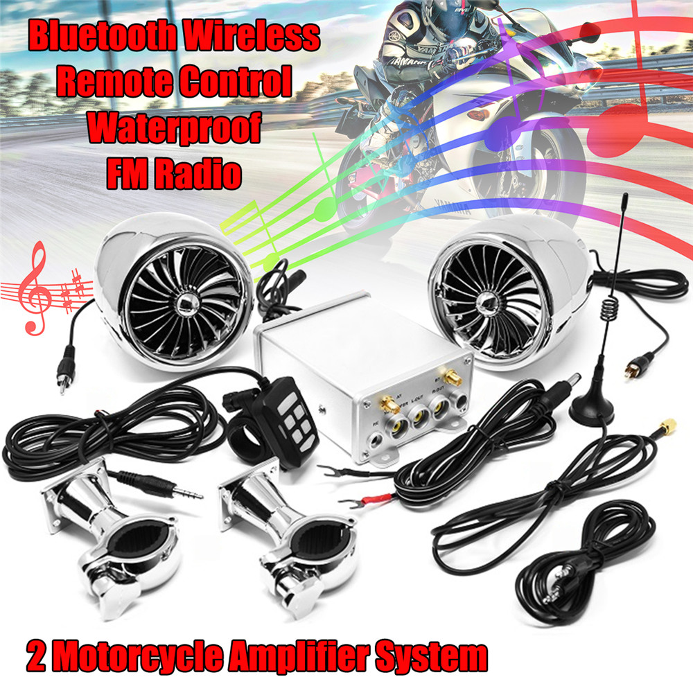 600W-4Omega-Amplifier-Blue-Tooth-Motorcycle-ATV-Stereo-Speaker-System-AUX-Radio-1376474