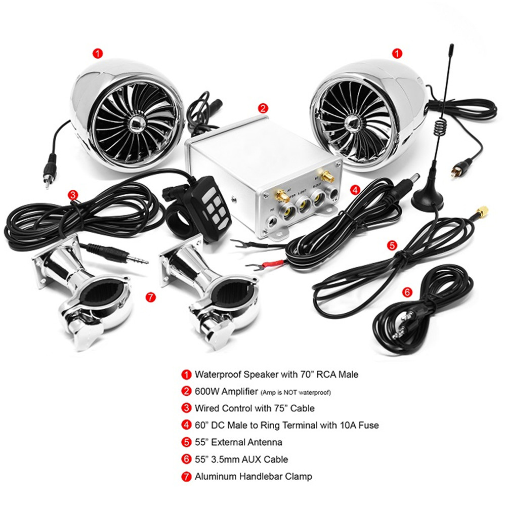 600W-4Omega-Amplifier-Blue-Tooth-Motorcycle-ATV-Stereo-Speaker-System-AUX-Radio-1376474