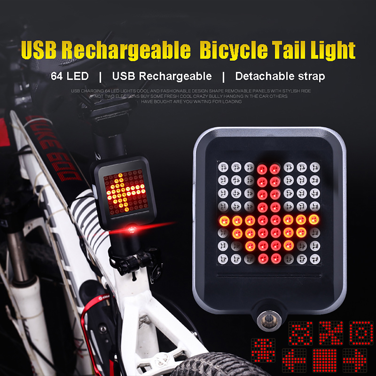 64-LED-Intelligent-Bicycle-Tail-Light-Red-Laser-Cycling-Light-Turn-Signals-Rear-Light-USB-Rechargeab-1752224
