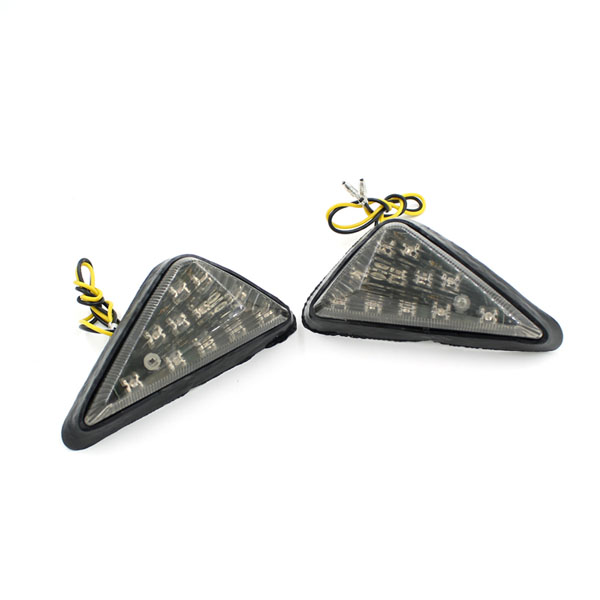 Motorcycle-Motor-Bike-Turn-Signal-Triangular-Steel-Ring-lamp-Amber-934370