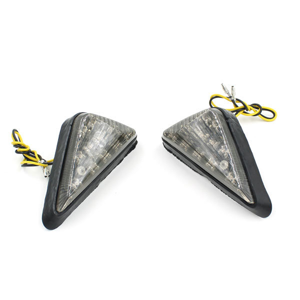 Motorcycle-Motor-Bike-Turn-Signal-Triangular-Steel-Ring-lamp-Amber-934370