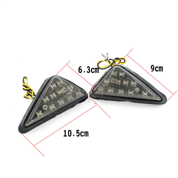 Motorcycle-Motor-Bike-Turn-Signal-Triangular-Steel-Ring-lamp-Amber-934370