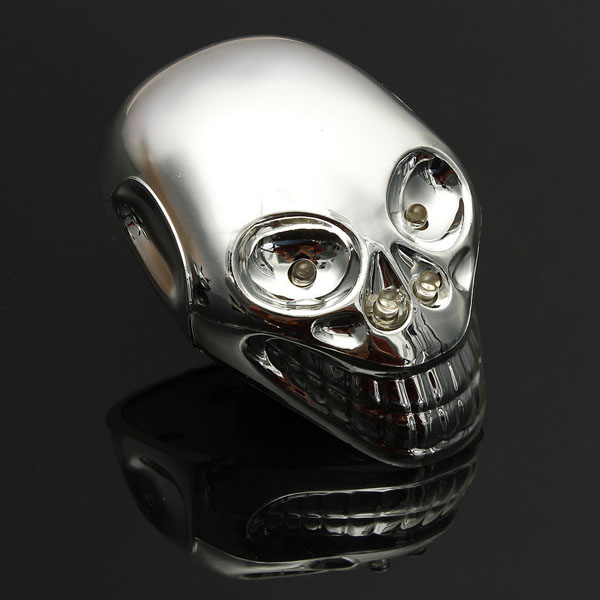 Motorcycle-Quad-ATV-Turn-Signal-Rear-Brake-Tail-Light-Chrome-Skull-922576