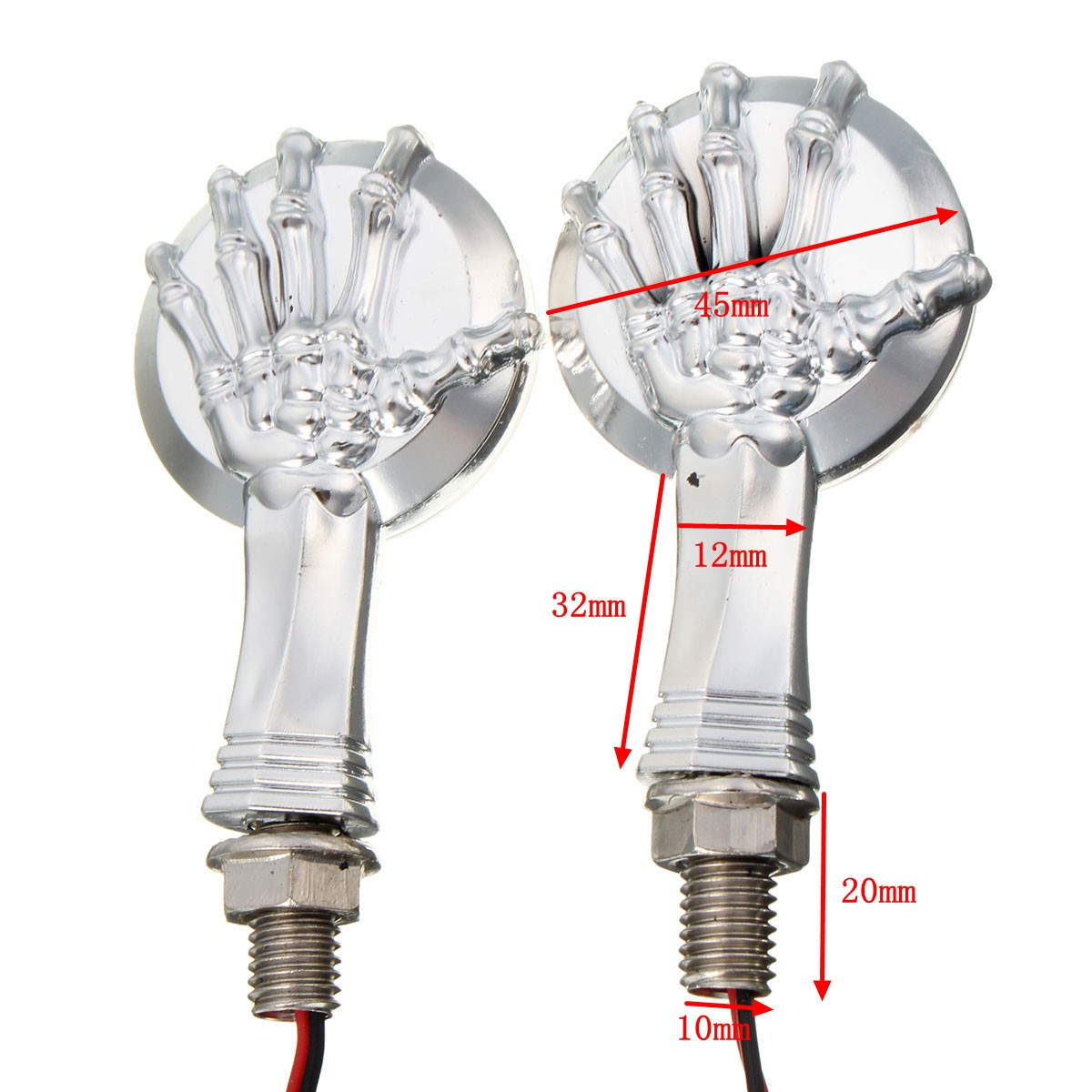 Pair-Chrome-Skull-Skeleton-LED-Turn-Signal-Indicator-Light-For-Davidson-1768739