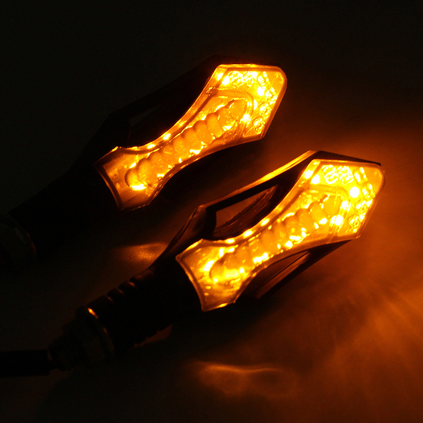 Pair-Of-12V-Motorcycle-LED-Turn-Signal-Blinker-Yellow-Light-8mm-Mounting-1224036