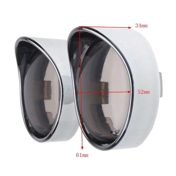 Turn-Signal-Cover-Visor-Ring-Kit-Smoked-Lens-Chrome-For-Harley-1204521