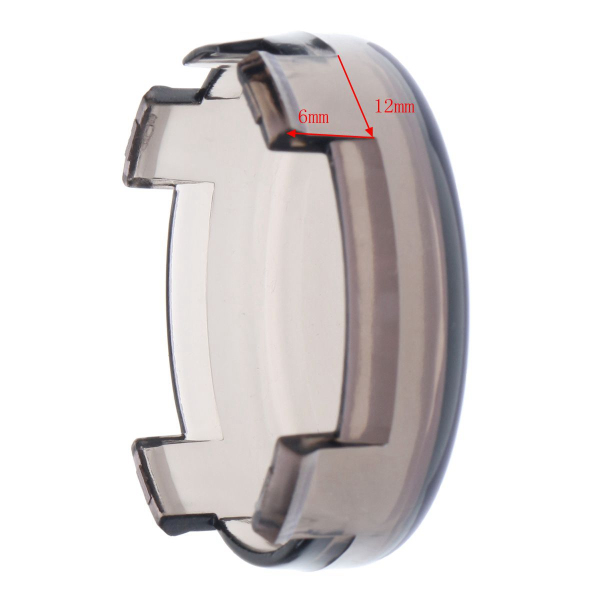 Turn-Signal-Cover-Visor-Ring-Kit-Smoked-Lens-Chrome-For-Harley-1204521
