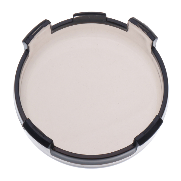 Turn-Signal-Cover-Visor-Ring-Kit-Smoked-Lens-Chrome-For-Harley-1204521