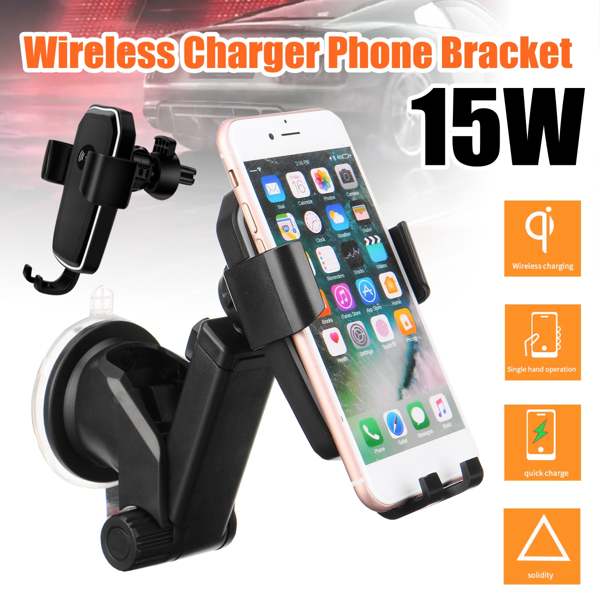 15W-Car-Air-Outlet-Qi-Wireless-Fast-Charger-360deg-Rotation-Charging-Bracket-High-Power-1624825