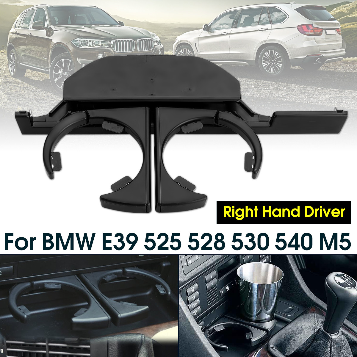 ABS-Car-Front-Console-Cup-Holder-Drinks-Mount-for-BMW-E39-525-528-530-540-M5-Right-Hand-Driving-1266702