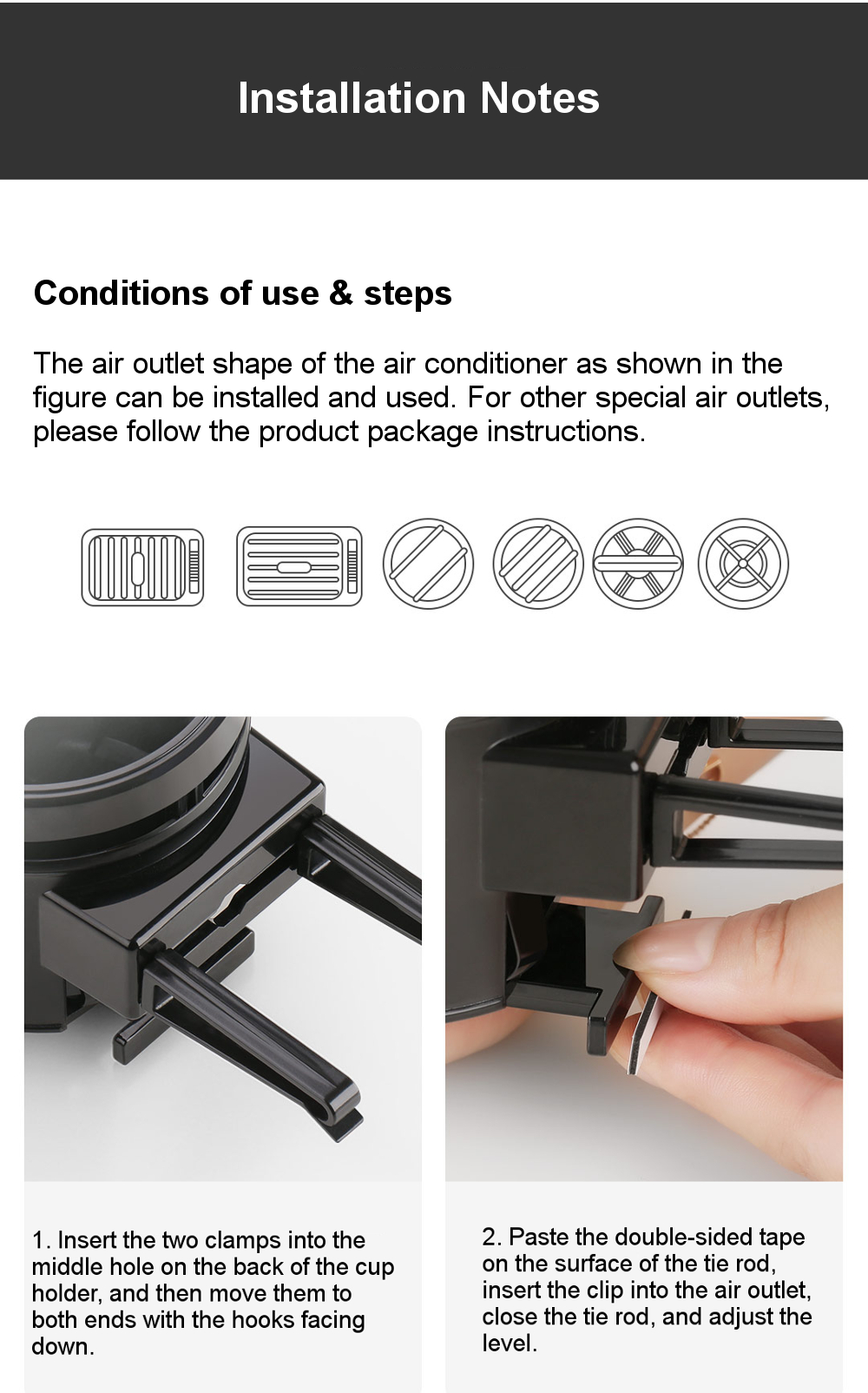 BOUNDS-Car-Air-Outlet-Drink-Holder-Mount-Black-for-Coffee--Water-Cups-Bottles-Snack-Cans-1714745