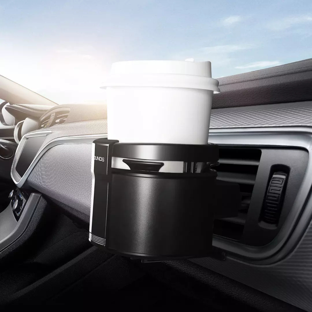 BOUNDS-Car-Air-Outlet-Drink-Holder-Mount-Black-for-Coffee--Water-Cups-Bottles-Snack-Cans-1714745