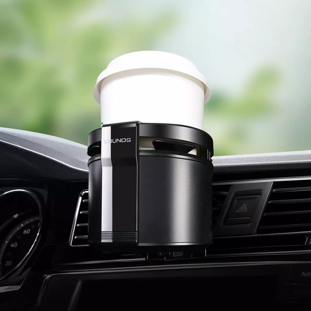BOUNDS-Car-Air-Outlet-Drink-Holder-Mount-Black-for-Coffee--Water-Cups-Bottles-Snack-Cans-1714745