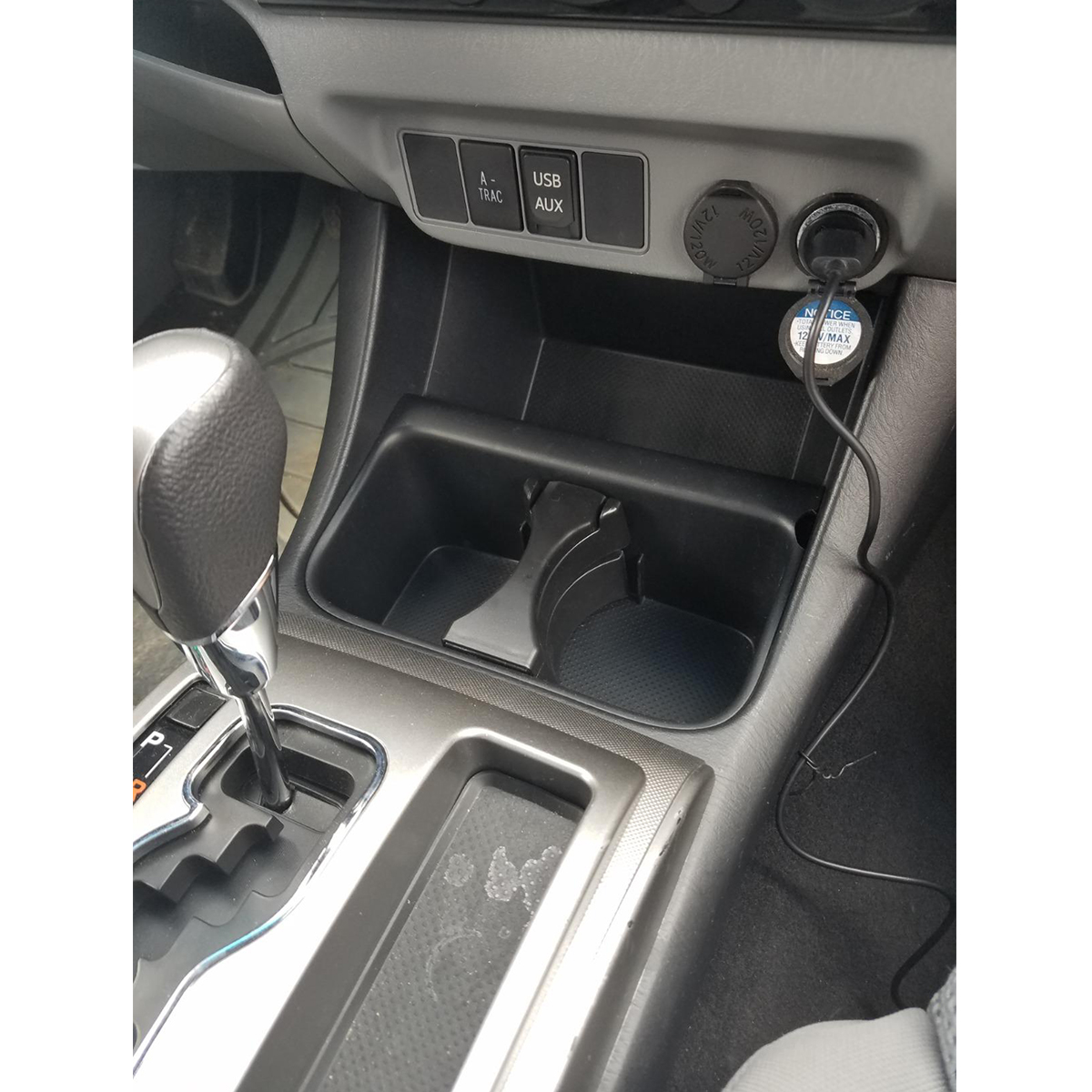 Black-Center-Console-Cup-Holder-Insert-Divider-For-Toyota-Tacoma-2005-2015-New-1662904