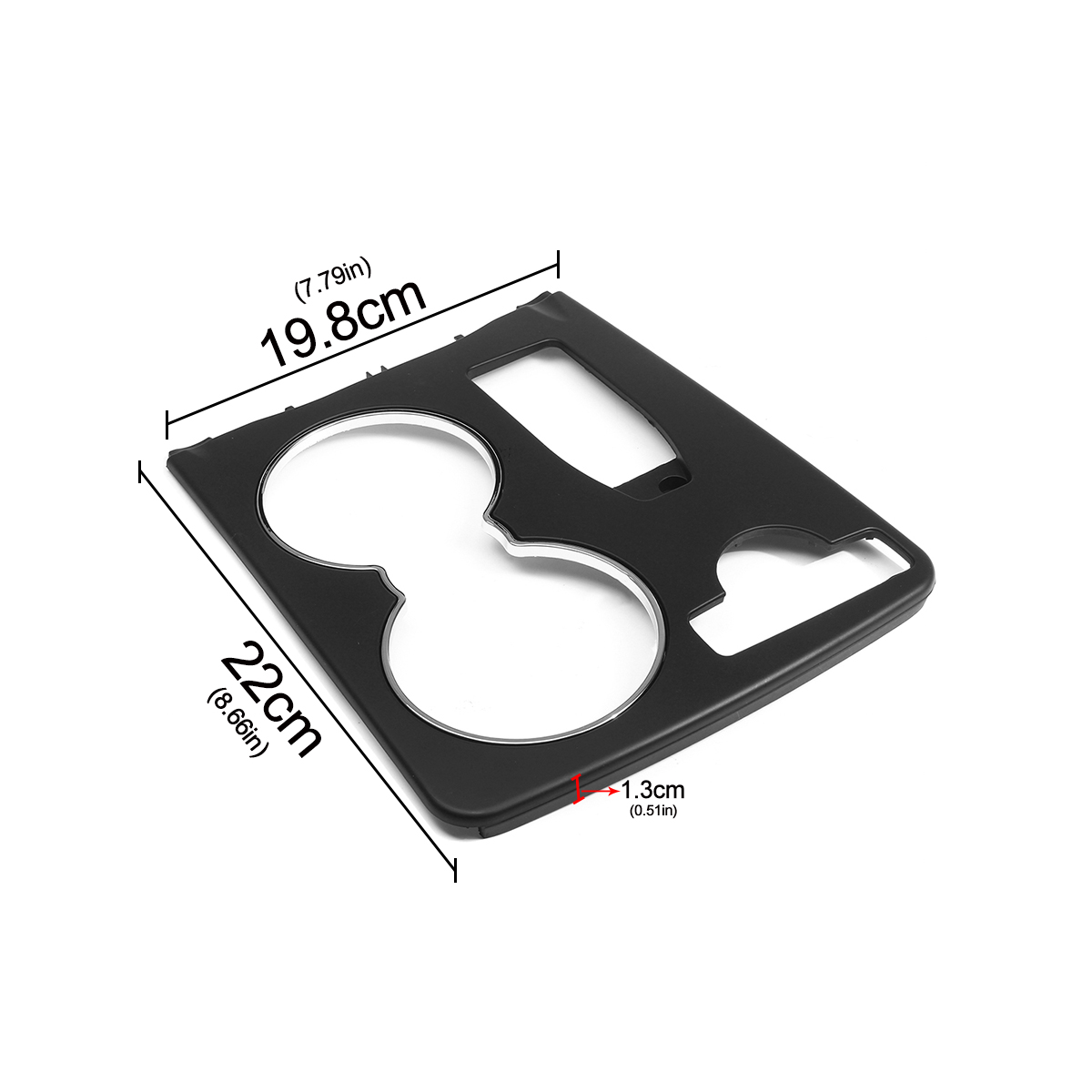 Black-Console-Car-Cup-Holder-Trim-Cover-Fit-For-Mercedes-C-Class-W204-C300-2008--2014-1538383