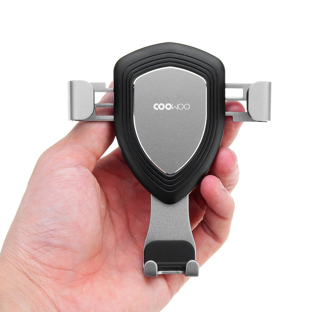 COOWOO Car Phone Holder Gravity Linkage Metal Air Vent Mount for iPhone XS Max