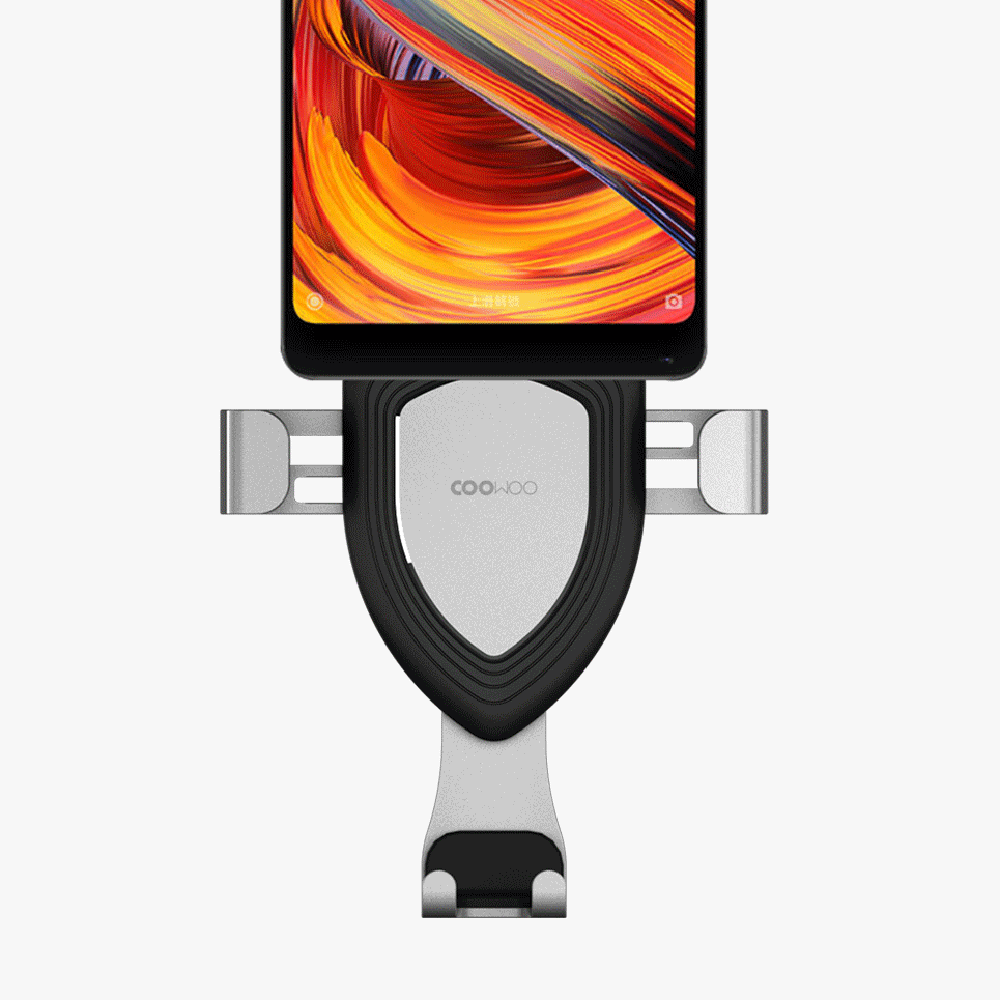 COOWOO Car Phone Holder Gravity Linkage Metal Air Vent Mount for iPhone XS Max