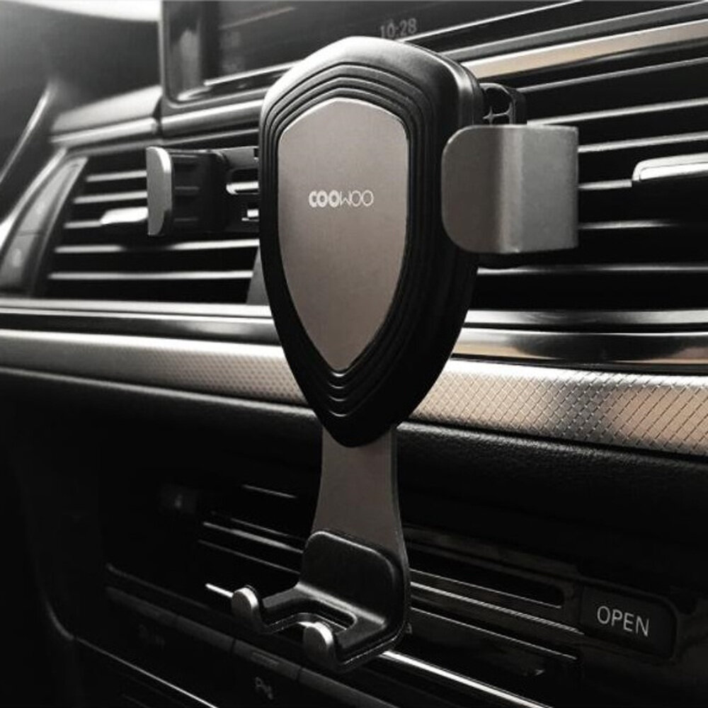 COOWOO Car Phone Holder Gravity Linkage Metal Air Vent Mount for iPhone XS Max