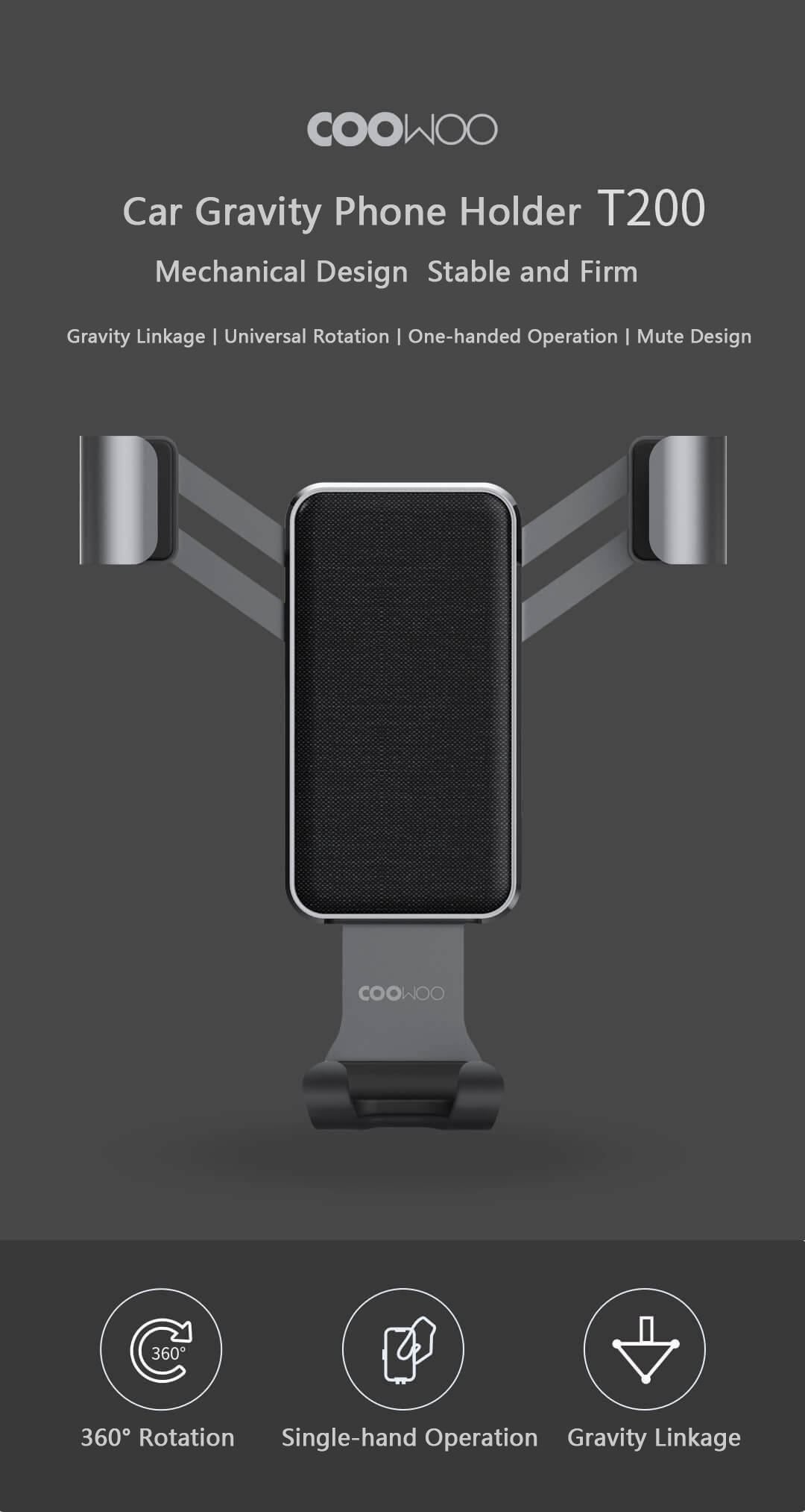 COOWOO-T200-360-Degree-Rotation-Gravity-Car-Phone-Holder-from-1503864