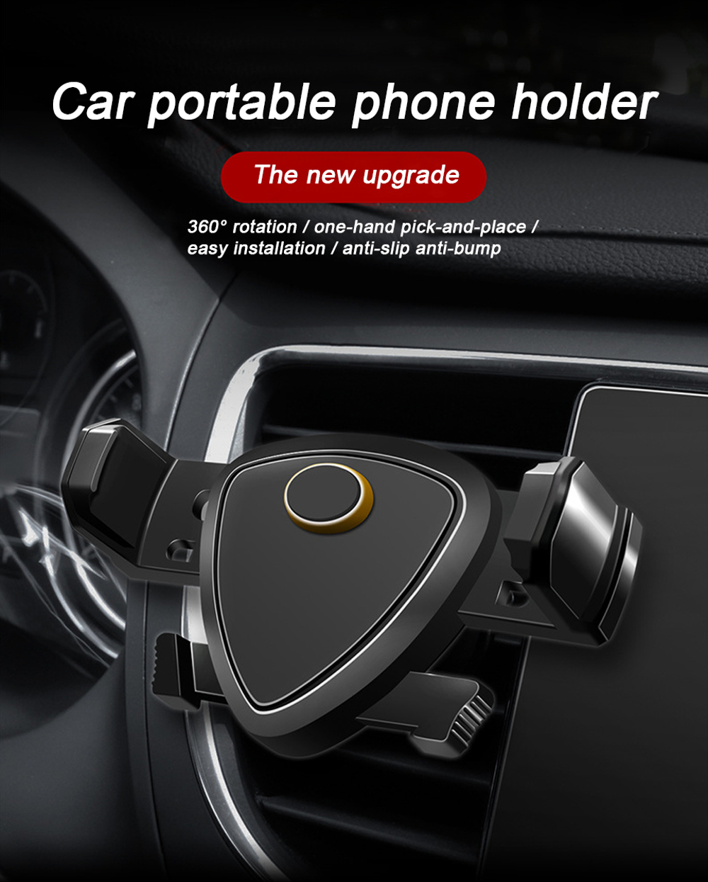 Car-Gravity-Air-Vent-Phone-Holder-360deg-Rotatable-Buckle-Mount-Stand-Universal-for-iPhone-X-1347850