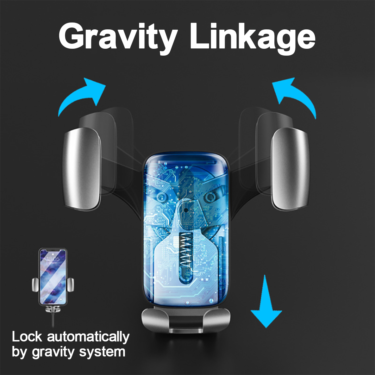 Car-Gravity-Air-Vent-Phone-Holder-360deg-Rotation-Metal-Bracket-Universal-for-iPhone-XS-XR-X-1422369