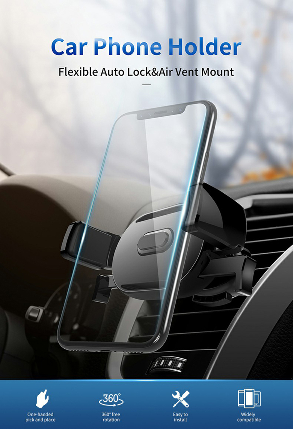 Crab-Touch-Linkage-Auto-Lock-Car-Air-Vent-Phone-Holder-Rotation-Universal-Mount-Stand-for-Iphone-X-1323862