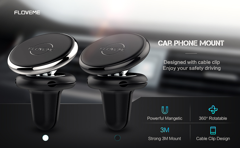 FLOVEME-Cable-Clip-Car-Air-Vent-Magnetic-Phone-Holder-Aluminium-Alloy-Mount-Stand-for-iPhone-XS-1354100