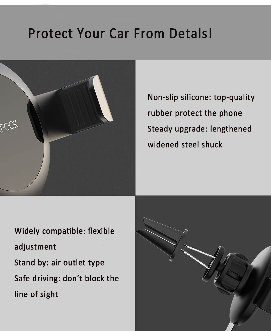 Gravity-Sensor-Automatic-Fixed-Bracket-Flexible-Universal-Car-Holder-One-Hand-Operation-For-47-65-In-1526035
