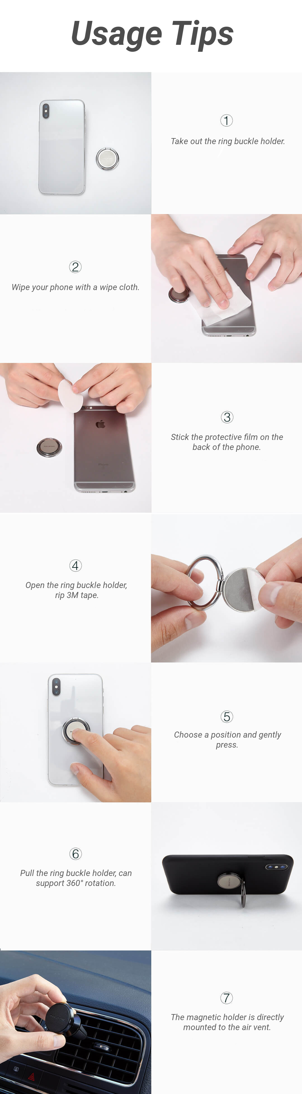 Guildford-Car-Magnetic-Phone-Holder-360deg-Rotation-Metal-Ring-Mount-Stand-for-iPhone-XS-from-1357952
