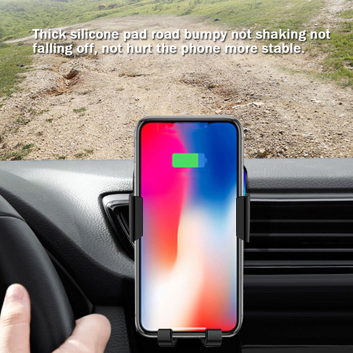 K81-Car-Charger-Wireless-Phone-Holder-LED-10W-Gravity-Induction-Air-Outlet-Clip-1594126